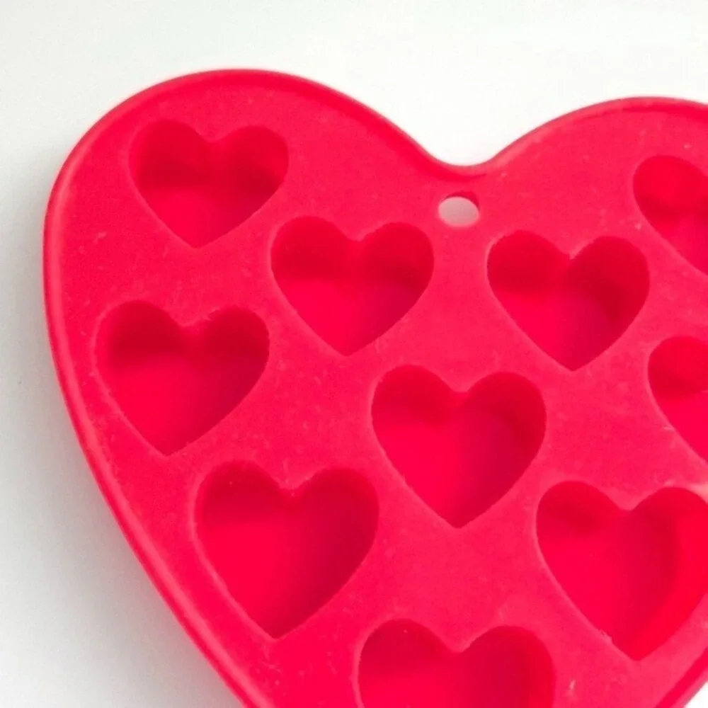 Heart & Fluted Circle Valentine Flexible Silicone Chocolate Candy Mold- Set of 2